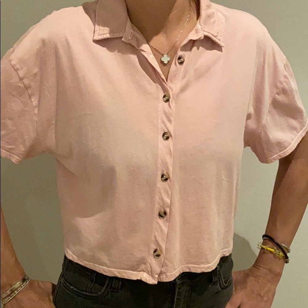 button up casual blouse